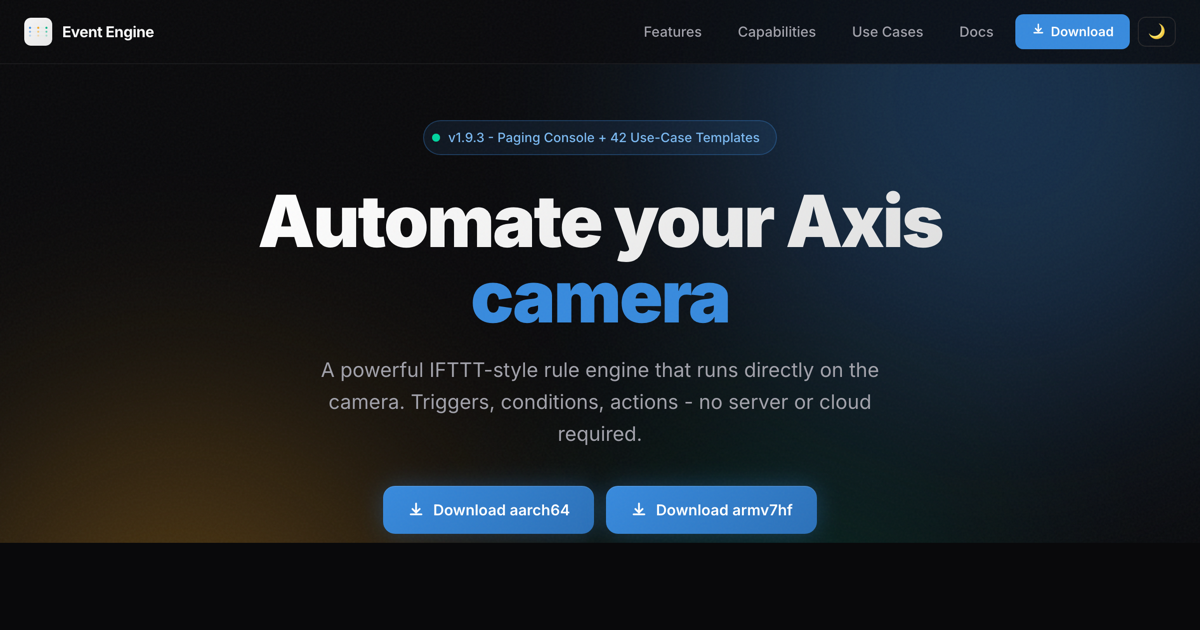 Event Engine - Automation for Axis Cameras